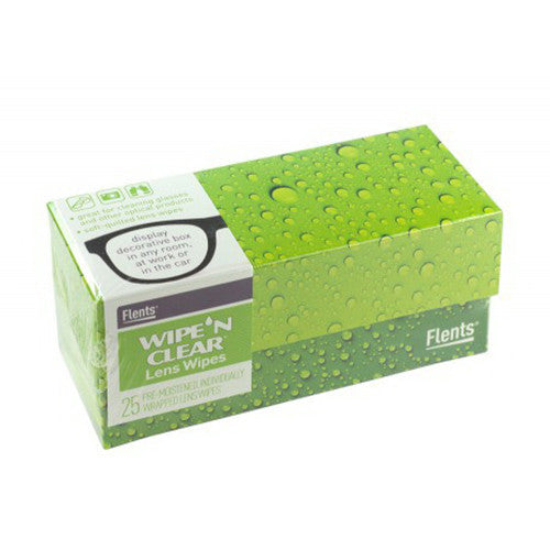 Flents Wipe n Clear Lens Wipes Assorted Box Patterns, 25 Ea